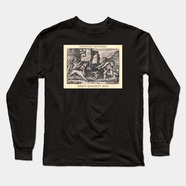 Cerberus Dog Hades Inspired Design Long Sleeve T-Shirt by pawsitronic